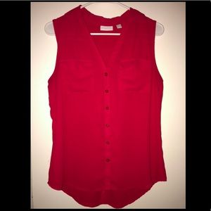 NY&C Button Up Sleeveless Blouse